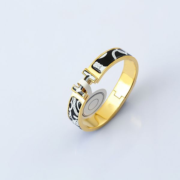 designer h letter gold bangle luxury brand enamel bracelet men and women fashion bracelets everyday accessories party wedding gifts, Black
designer h letter gold bangle luxury brand enamel bracelet men and women fashion bracelets everyday accessories party wedding gifts, Black
