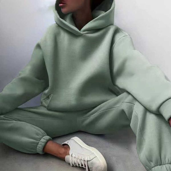 women's tracksuit solid hooded sport suits autumn warm hoodie casual long sleeve sweatshirts and trousers fleece two piece sets, Gray
women's tracksuit solid hooded sport suits autumn warm hoodie casual long sleeve sweatshirts and trousers fleece two piece sets, Gray