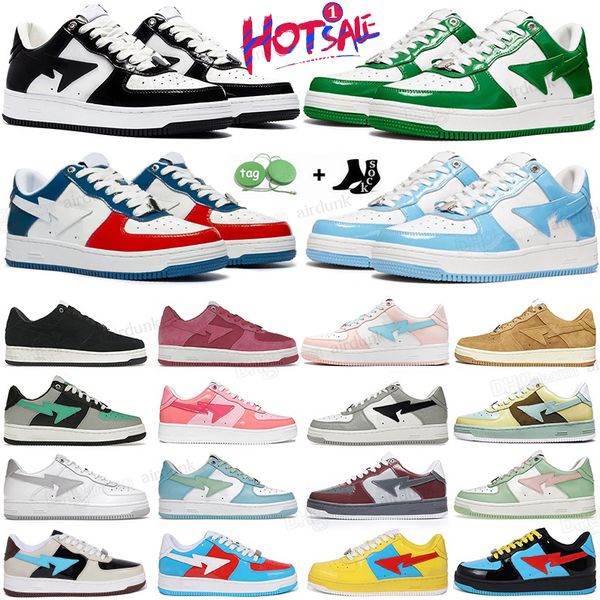 fashion bapestas running shoes designer sk8 sta sneakers grey black stas sk8 color camo combo pink green camos pastel blue patent leather pl
fashion bapestas running shoes designer sk8 sta sneakers grey black stas sk8 color camo combo pink green camos pastel blue patent leather pl