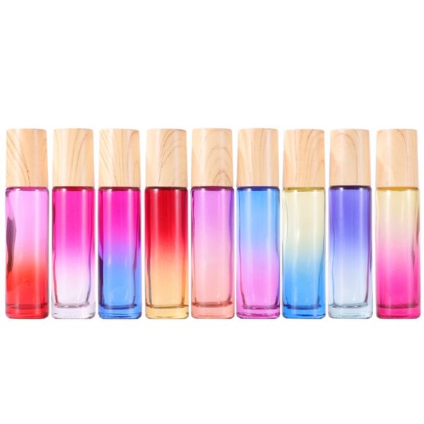 100pcs 10ml glass roll on bottles essential oil perfume bottle gradient color roller bottles with wood grain cap
100pcs 10ml glass roll on bottles essential oil perfume bottle gradient color roller bottles with wood grain cap