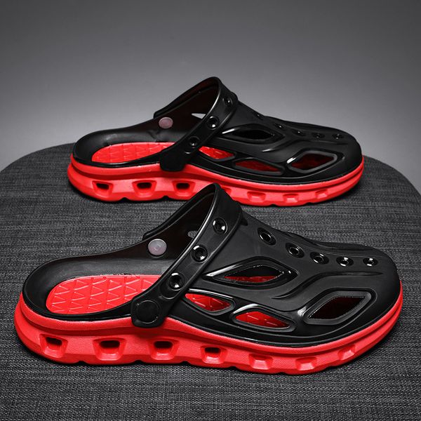 sandals summer cutout fashion baotou slippers men's outdoor anti slip beach shoes thick sole casual hole 45 230328, Black
sandals summer cutout fashion baotou slippers men's outdoor anti slip beach shoes thick sole casual hole 45 230328, Black
