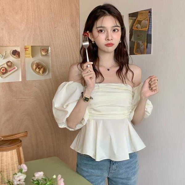 gentle elegant style lantern sleeve shirts tube off shoulder shirt cute youth, White
gentle elegant style lantern sleeve shirts tube off shoulder shirt cute youth, White