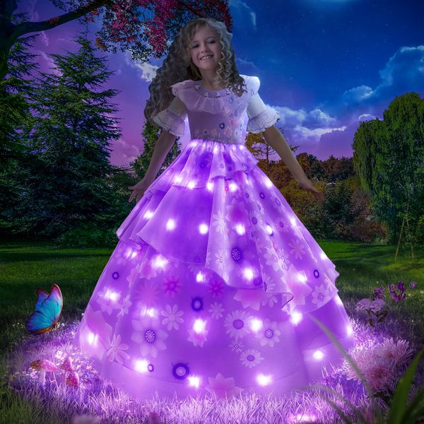 girl's dresses uporpor encanto costume princess led light up dress glamour girl cosplay isabela mirabell carnival christmas birthday pa, Red;yellow
girl's dresses uporpor encanto costume princess led light up dress glamour girl cosplay isabela mirabell carnival christmas birthday pa, Red;yellow