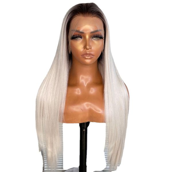 26inch ombre blonde 60 silky straight preplucked soft 180%density natural hairline glueless lace front wig for women babyhair, Black;brown
26inch ombre blonde 60 silky straight preplucked soft 180%density natural hairline glueless lace front wig for women babyhair, Black;brown