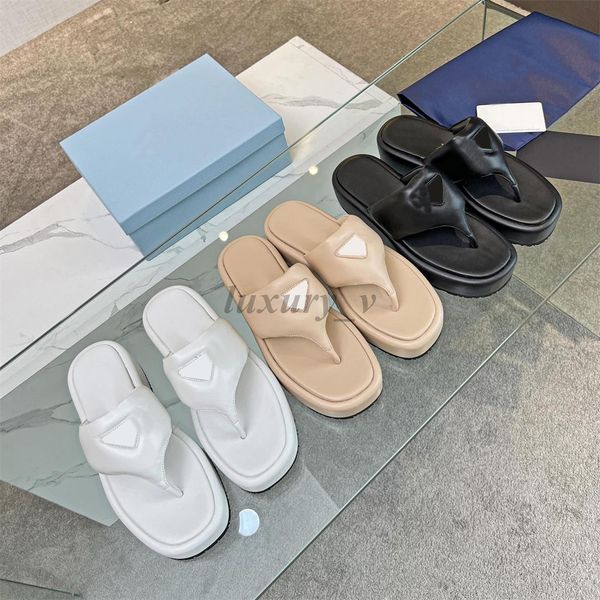 nappa slippers designer women flip flops soft leather mules lady monolith sandals platform rubber slides classic summer flats solid pattern, Black
nappa slippers designer women flip flops soft leather mules lady monolith sandals platform rubber slides classic summer flats solid pattern, Black