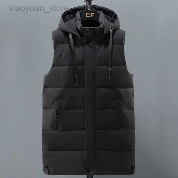 's jackets winter black sleeveless jacket 2023 new casual warm thick long vests hooded zipper cotton padded men waistcoat high quality, Black;brown
's jackets winter black sleeveless jacket 2023 new casual warm thick long vests hooded zipper cotton padded men waistcoat high quality, Black;brown