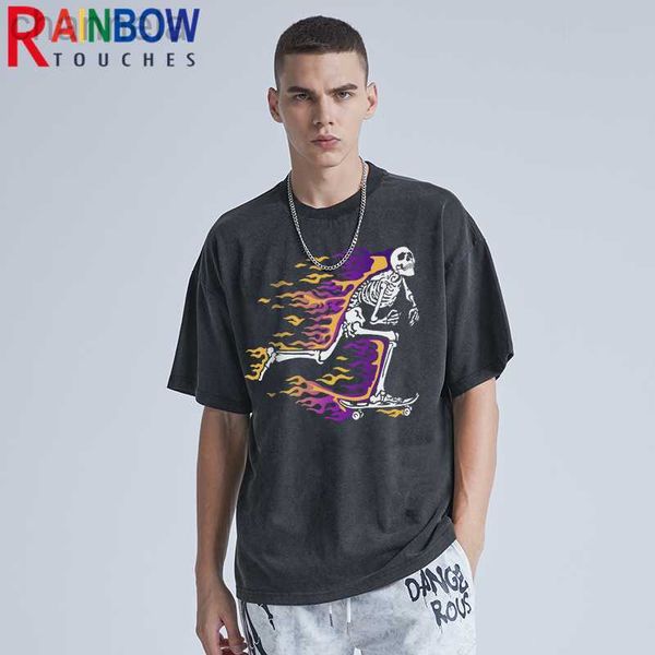 men's t-shirts rainbowtouches washed men t shirt vintage high street running skulls pattern oversize fashion mens graphic funny, White;black
men's t-shirts rainbowtouches washed men t shirt vintage high street running skulls pattern oversize fashion mens graphic funny, White;black