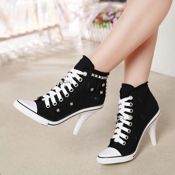 dress shoes comemore women canvas denim high heels rivets fashion shoe spring sneaker s pumps black blue autumn 230414
dress shoes comemore women canvas denim high heels rivets fashion shoe spring sneaker s pumps black blue autumn 230414
