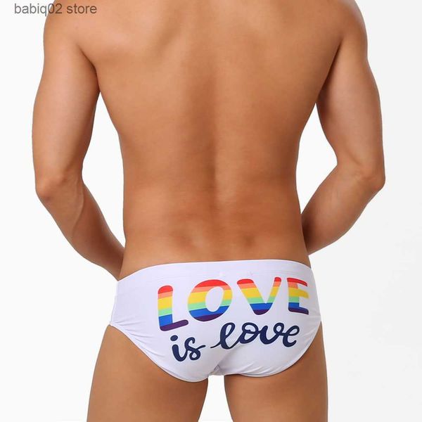 men's swimwear lgbt men's swim briefs low waist swimming short water sport beach pants swimwear male suilt surfing big man love is
men's swimwear lgbt men's swim briefs low waist swimming short water sport beach pants swimwear male suilt surfing big man love is