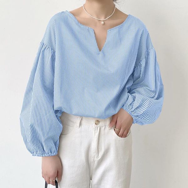 blouses chic korean striped blouse spring summer long lantern sleeve shirt vintage loose cute, White
blouses chic korean striped blouse spring summer long lantern sleeve shirt vintage loose cute, White