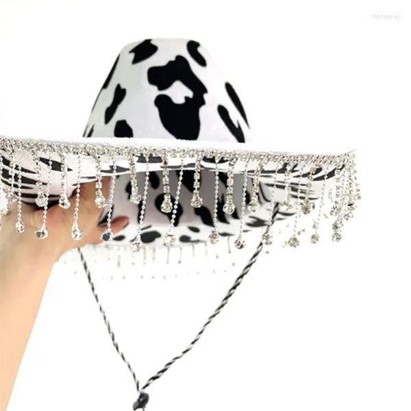 berets dairy-cow print tassel cowboy hat women cowgirl hats party costume panama night club cap, Blue;gray
berets dairy-cow print tassel cowboy hat women cowgirl hats party costume panama night club cap, Blue;gray