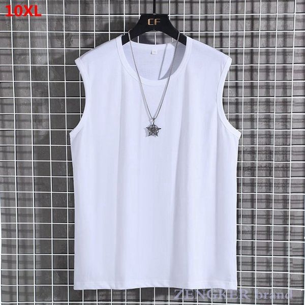 men' tank summer men' sports cotton sleeveless t-shirt round neck loose singlet men 8xl 9xl 230414, White;black
men' tank summer men' sports cotton sleeveless t-shirt round neck loose singlet men 8xl 9xl 230414, White;black