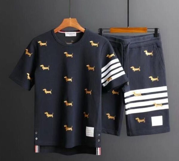 designer t shirt summer short sleeve tb women men tshirt shorts two pieces sets tee mens clothes, White;black
designer t shirt summer short sleeve tb women men tshirt shorts two pieces sets tee mens clothes, White;black