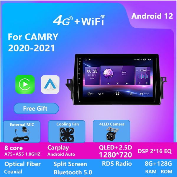 android 12 car radio video 2.5d touch screen gps navigation dvd radio audio multimedia player for toyota camry 2020-2021
android 12 car radio video 2.5d touch screen gps navigation dvd radio audio multimedia player for toyota camry 2020-2021