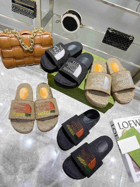 women men platform slide sandal luxury designer slippers canvas platform sandals real leather beige brick red colors beach slides slipper go, Black
women men platform slide sandal luxury designer slippers canvas platform sandals real leather beige brick red colors beach slides slipper go, Black