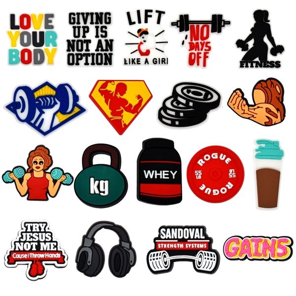 shoe parts accessories 1pcs selling gym series croc charms for kids party gifts barbell dumbbel fashion garden 230414, White;pink
shoe parts accessories 1pcs selling gym series croc charms for kids party gifts barbell dumbbel fashion garden 230414, White;pink