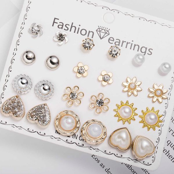 stud 12 pairs/lot heart flower earrings set for women rhinestone simulated pearl sun star stud earrings girls party jewelry wholesale p23041, Golden;silver
stud 12 pairs/lot heart flower earrings set for women rhinestone simulated pearl sun star stud earrings girls party jewelry wholesale p23041, Golden;silver