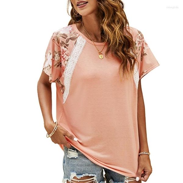 women's t shirts women floral print raglan short sleeve t-shirts o-neck lace patchwork tunic top, White
women's t shirts women floral print raglan short sleeve t-shirts o-neck lace patchwork tunic top, White