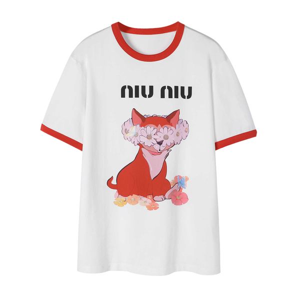 fox nail bead short sleeve t-shirt women's summer new light luxury style oil high end, White
fox nail bead short sleeve t-shirt women's summer new light luxury style oil high end, White