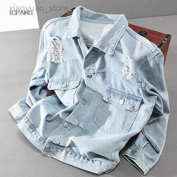 men's faux leather denim motorcycle jacket men pockets cargo cotton work coat korea clothing spring autumn 2023 fashion hole outwear, Black
men's faux leather denim motorcycle jacket men pockets cargo cotton work coat korea clothing spring autumn 2023 fashion hole outwear, Black