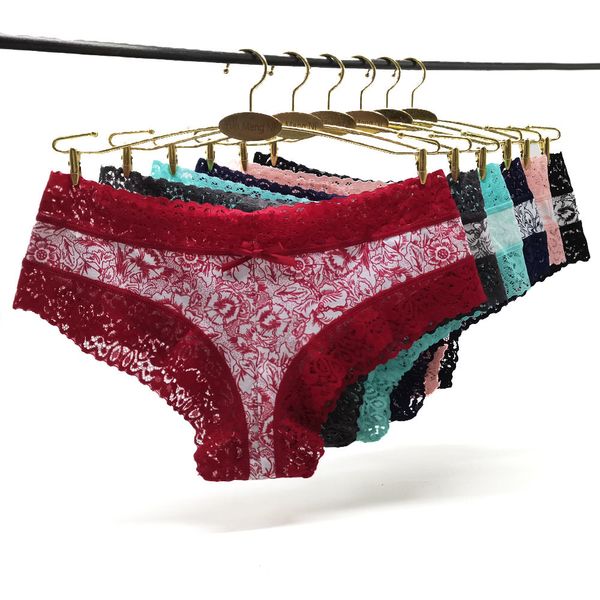 women's panties 6pcs/set women panties underwear lace print lingerie underpants for female cotton briefs ladies pantys fashion 230414, Black;pink
women's panties 6pcs/set women panties underwear lace print lingerie underpants for female cotton briefs ladies pantys fashion 230414, Black;pink
