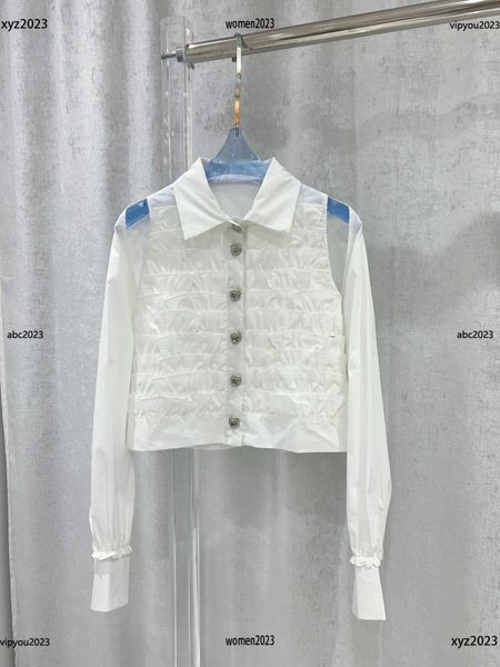 designer blouse off shoulder shirt splicing design womens clothes size s-l heart shaped button decoration shirt new arrivals april12, White
designer blouse off shoulder shirt splicing design womens clothes size s-l heart shaped button decoration shirt new arrivals april12, White