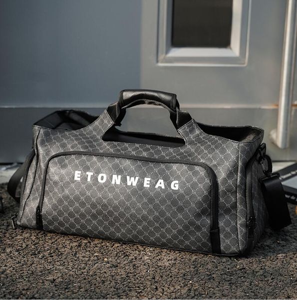 Mens shoulder bags 4 colors large capacity wet and dry shoes leisure fitness bag outdoor sports men travel handbag classic plaid handbag 22023#, Brown
Mens shoulder bags 4 colors large capacity wet and dry shoes leisure fitness bag outdoor sports men travel handbag classic plaid handbag 22023#, Brown