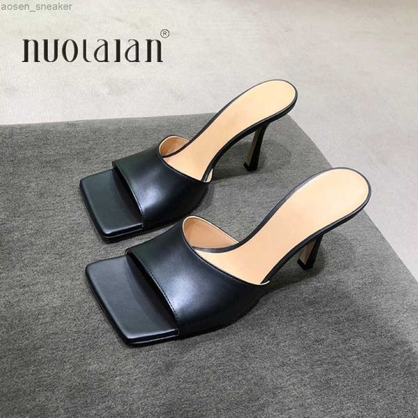 2022 new summer women sandals square toe ladies heel mules thin high heels sandals slippers female fashion woman shoes 0414, Black
2022 new summer women sandals square toe ladies heel mules thin high heels sandals slippers female fashion woman shoes 0414, Black