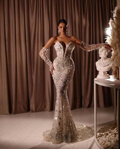 luxury mermaid evening dresses long sleeves v neck appliques sequins floor length 3d lace diamonds beaded tassel prom dress formal gown plus, Black;red
luxury mermaid evening dresses long sleeves v neck appliques sequins floor length 3d lace diamonds beaded tassel prom dress formal gown plus, Black;red