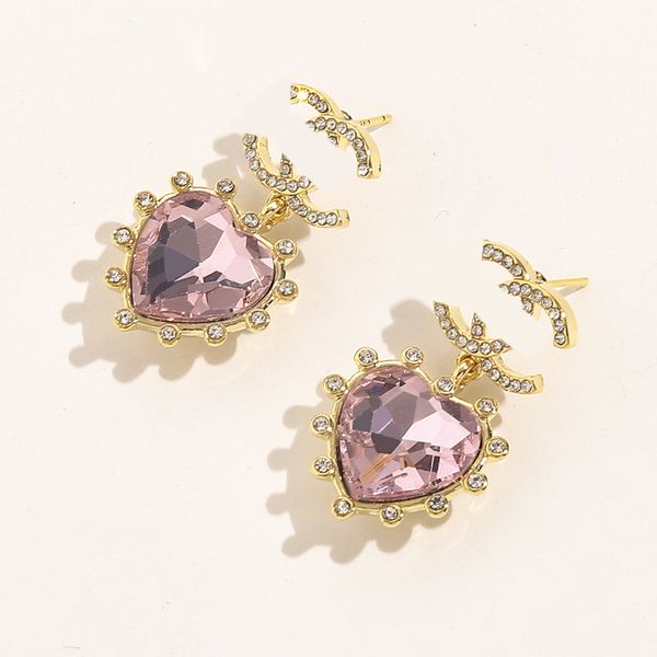 luxury fashion style letter designer stud earrings brand letter crystal heart pendant earring for women charm wedding gifts jewelry accessor, Golden;silver
luxury fashion style letter designer stud earrings brand letter crystal heart pendant earring for women charm wedding gifts jewelry accessor, Golden;silver
