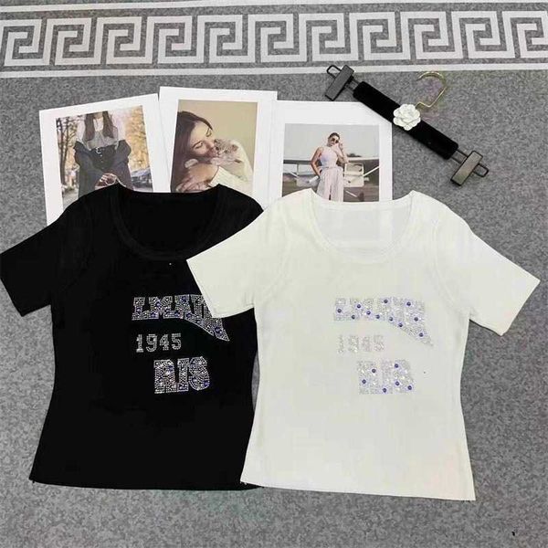 short sleeve t-shirts luxury drill digital letter printing soft white tee regular version classic crewneck design pullover knitted women ap
short sleeve t-shirts luxury drill digital letter printing soft white tee regular version classic crewneck design pullover knitted women ap