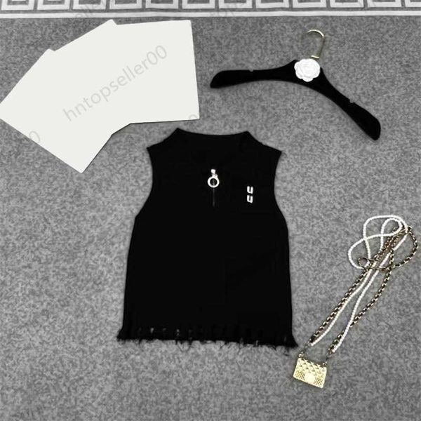 black designer womens tanks spring summer fashion leisure luxury loose fitting pure cotton brand logo printed lapel zipper sleeveless vest, White
black designer womens tanks spring summer fashion leisure luxury loose fitting pure cotton brand logo printed lapel zipper sleeveless vest, White