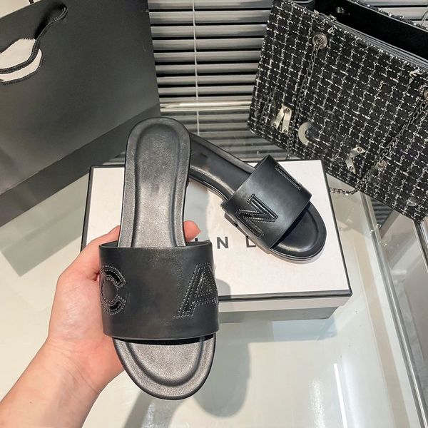 designer fashion women's slippers scuffs summer luxury sandals genuine leather ladies casual shoes, Black
designer fashion women's slippers scuffs summer luxury sandals genuine leather ladies casual shoes, Black