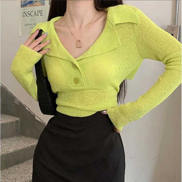 elegant lapel sweaters two button short inspirational backless design lace up, White;black
elegant lapel sweaters two button short inspirational backless design lace up, White;black