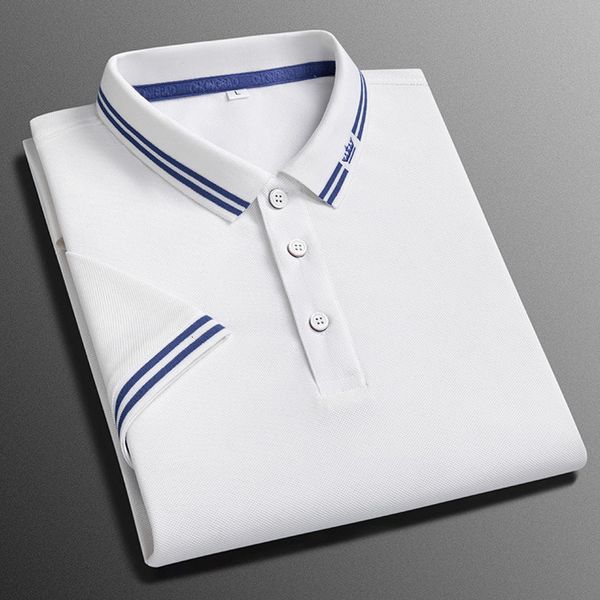 men's polos summer breathable luxury men's shirts cotton embroidered business short sleeve polo shirt for men casual formal 230414, White;black
men's polos summer breathable luxury men's shirts cotton embroidered business short sleeve polo shirt for men casual formal 230414, White;black