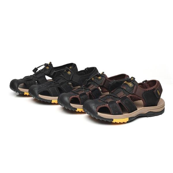 genuine leather men sandals male summer shoes outdoor casual sandals cowhide beach shoes two uses sandals slippers 38-46, Black
genuine leather men sandals male summer shoes outdoor casual sandals cowhide beach shoes two uses sandals slippers 38-46, Black