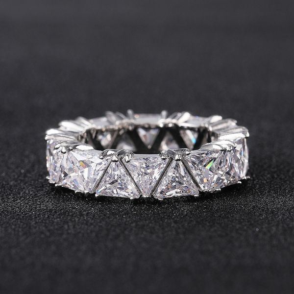 eternity triangle ring 925 sterling silver engagement wedding band rings for women bridal diamond promise party jewelry gift, Slivery;golden
eternity triangle ring 925 sterling silver engagement wedding band rings for women bridal diamond promise party jewelry gift, Slivery;golden