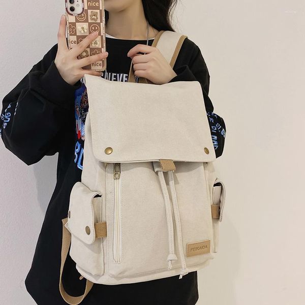 backpack women's fashion beige canvas men's contrast travel bag college girl's schoolbag lapstudent mochila
backpack women's fashion beige canvas men's contrast travel bag college girl's schoolbag lapstudent mochila