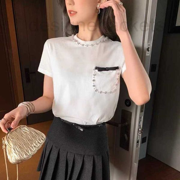 women's t-shirt designer bow t shirt designer t handmade rhinestone short sleeved ts summer female print pullover cotton t- fgxc, White
women's t-shirt designer bow t shirt designer t handmade rhinestone short sleeved ts summer female print pullover cotton t- fgxc, White