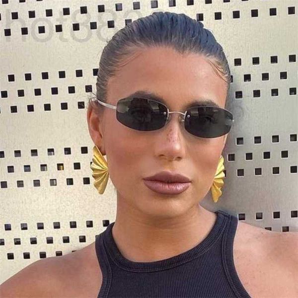 sunglasses designer personality rimless oval ins women chic sun glasses yfhw, White;black
sunglasses designer personality rimless oval ins women chic sun glasses yfhw, White;black