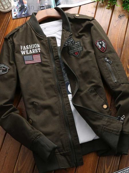 's s bomber fashion casual windbreaker jacket coat men spring and autumn new outwear stand slim military embroidery, Black;brown
's s bomber fashion casual windbreaker jacket coat men spring and autumn new outwear stand slim military embroidery, Black;brown
