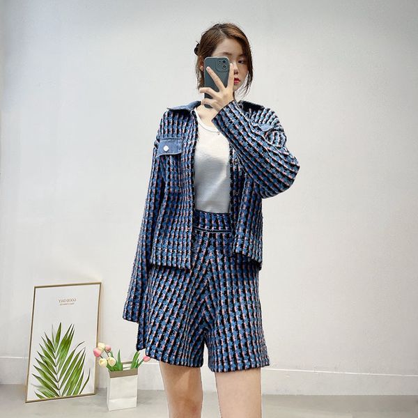 women's jackets sandro denim knitted jacket shorts casual two-piece suit, Black;brown
women's jackets sandro denim knitted jacket shorts casual two-piece suit, Black;brown