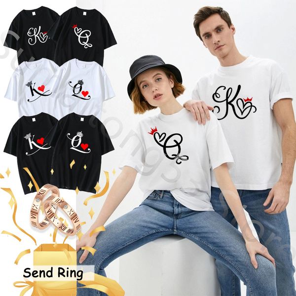 men's tshirts king queen heart print men women casual round neck short sleeves summer couples harajuku clothing 230414, White;black
men's tshirts king queen heart print men women casual round neck short sleeves summer couples harajuku clothing 230414, White;black