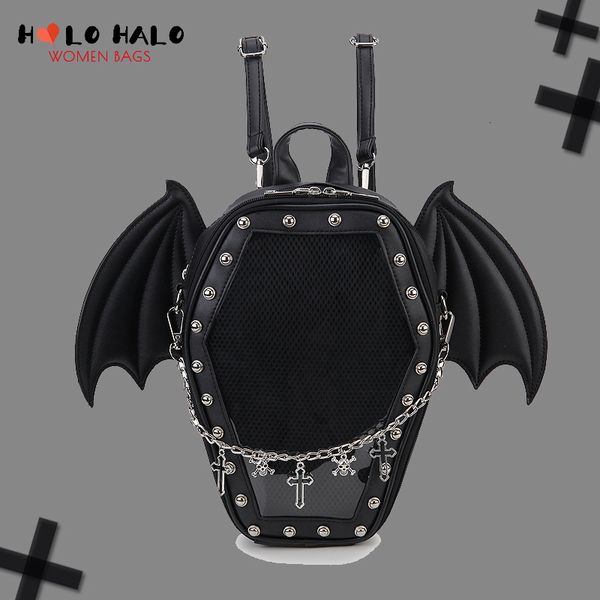 evening bags bat wings ita backpack enamel pin display shoulder goth collector female small clear school punk purse 230414
evening bags bat wings ita backpack enamel pin display shoulder goth collector female small clear school punk purse 230414