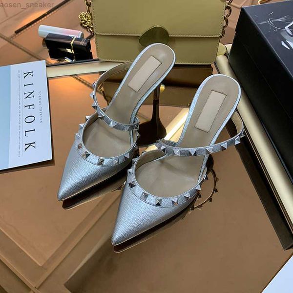 genuine leather women gladiator sandals shoes luxury rivet high heel slipper summer thin heel fashion lady ankle strap pumps 8cm 0414, Black
genuine leather women gladiator sandals shoes luxury rivet high heel slipper summer thin heel fashion lady ankle strap pumps 8cm 0414, Black