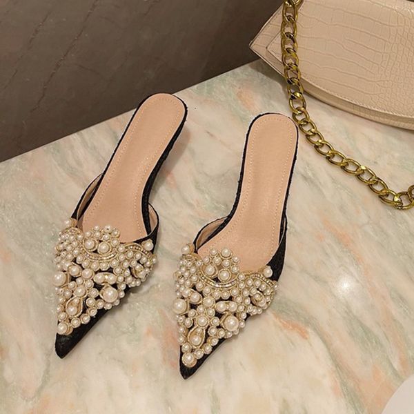slippers spring and autumn fashion women s shoes elegant beaded crystal lace patchwork one pedal 35 42 stiletto 230414, Black
slippers spring and autumn fashion women s shoes elegant beaded crystal lace patchwork one pedal 35 42 stiletto 230414, Black