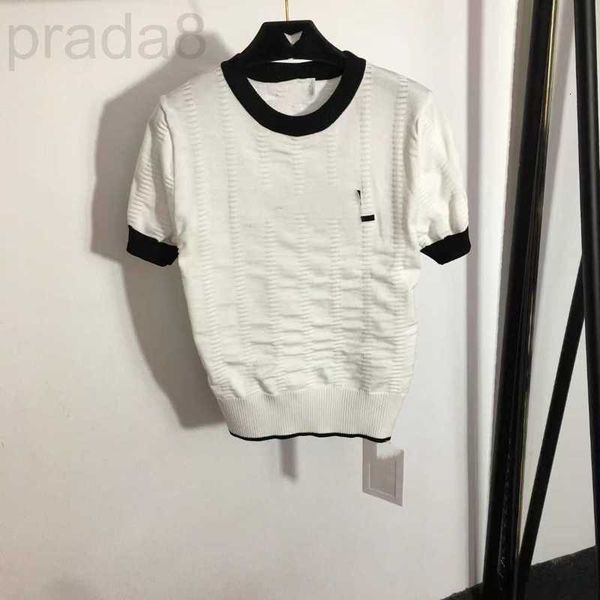 women's sweaters designer 321 l 2023 milan runway summer brand same style sweater short sleeve white pink crew neck striped pullover me, White;black
women's sweaters designer 321 l 2023 milan runway summer brand same style sweater short sleeve white pink crew neck striped pullover me, White;black