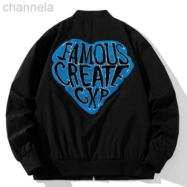 men's jackets heart letter embroidery baseball jacket retro hiphop zipper cardigan harajuku korean casual couple coat, Black;brown
men's jackets heart letter embroidery baseball jacket retro hiphop zipper cardigan harajuku korean casual couple coat, Black;brown