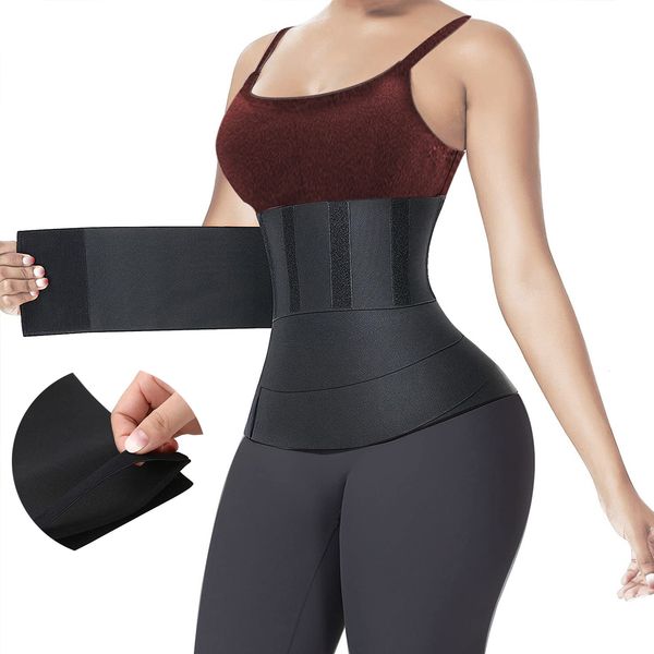women's shapers snatch me up bandage wrap waist trainer for women lower belly fat waist wraps for stomach wraps post partum sauna belt, Black;white
women's shapers snatch me up bandage wrap waist trainer for women lower belly fat waist wraps for stomach wraps post partum sauna belt, Black;white