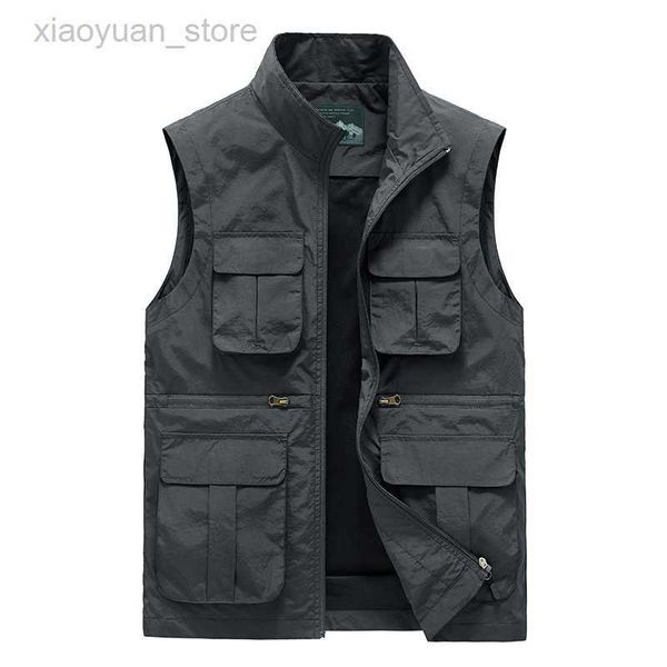 faux leather summer thin men's quick drying sleeveless jacket outdoor fishing pgraphy stand collar tool vest, Black
faux leather summer thin men's quick drying sleeveless jacket outdoor fishing pgraphy stand collar tool vest, Black